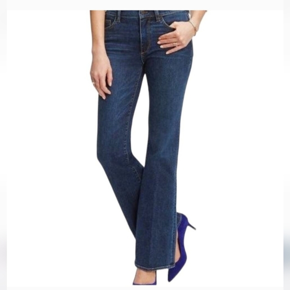 NWT Karen Kane Denim Nordstrom's Size 4 High Waist Straight Leg - Picture 1 of 13